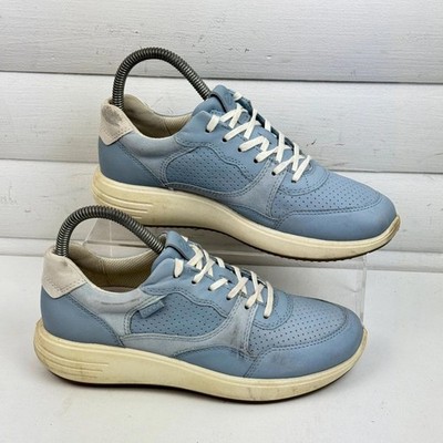 Ecco Soft 7 Runner Damen Sneaker Dusty Hellblau Wildleder Nubuk UK 3 EU 36