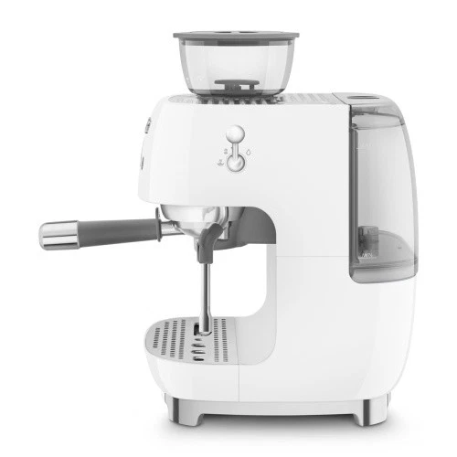 SMEG Macchina Da Caffè Con Macinacaffè Bianca EGF03WH Segni Di Usura Evidenti - Immagine 4 di 4
