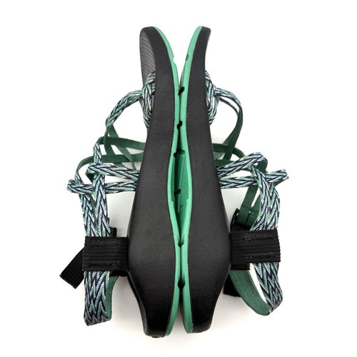 Chaco Z/2 Sandal Strappy Blue Green Diamond Zigzag Pattern Hiking Outdoor Active - Picture 5 of 8