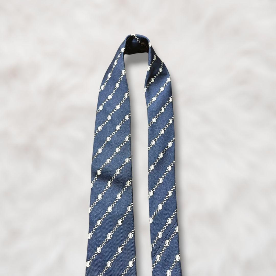 Excellent condition HERMES striped pattern chain … - image 4