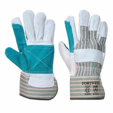 2 PACK Portwest A230 Heavy Duty Rigger Work Gloves Large Leather Double Palm