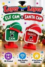 Double Pack Santa Cam And Elf Cam - Dummy Christmas Security Camera