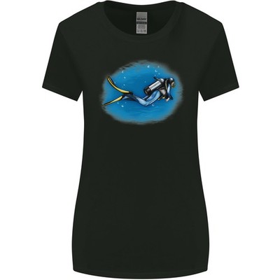 Ocean Scuba Diver Tauchen Damen T-Shirt Mit Weiterem Schnitt
