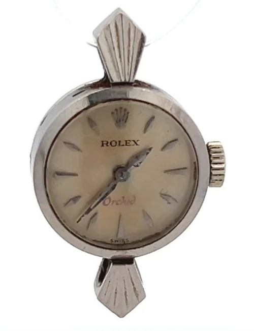 Rolex Vintage Orchid 18K White Gold Watch 9060