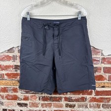 Patagonia Shorts Mens 31 Black Boardshorts Swim Trunks Nylon Surf Drawstring