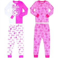 Barbie Logo Collage Youth Pajamas 2-Pack Pink