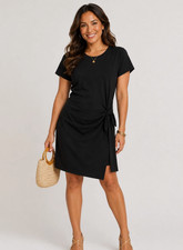 Threads 4 Thought Womens  Wrap Dress Black Ve...