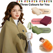 Electric Heated Blanket Heating Poncho Shawl Fast Heat Office Wzipper 63x35us Electric Heated Blanket Heating Poncho Shawl Fast Heat Office Wzipper 63x35us