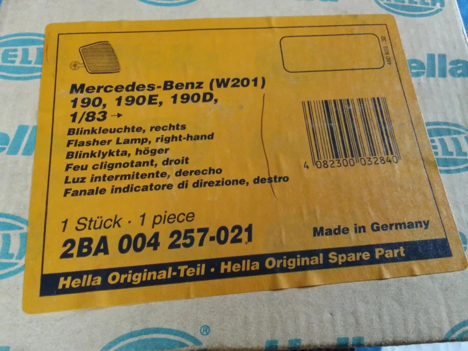 Indicador intermitente Mercedes Benz w201 190E 190D Hella Foto 2 de 4