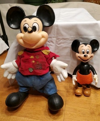 Two Mickey Mouse Squeaky Toys, Vintage- Both Work Well