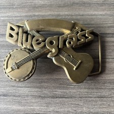 1980 Baron Buckles Bluegrass Belt Buckle Solid Brass 6231 Made In Taiwan