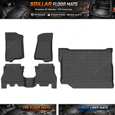 For 2018-2025 Jeep Wrangler Jl Unlimited 4-door Tpe Floor Mats Trunk Cargo Liner
