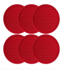 Car Cup Holder Coaster, 6 Pack Universal Auto Anti Slip Cup Holder Insert Coast
