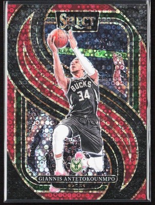 2024-25 Panini Select Giannis Antetokounmpo Premier Level Red