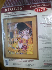 Riolis Counted Cross Stitch Kit  THE KISS G. Klimt Painting