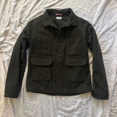 Apolis Global Citizen Mens Green Cotton Wool Chore Jacket Coat Sz S