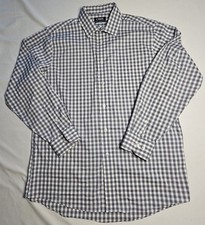 Mens Chaps Comfort Stretch Long Sleeve Check Button Up Shirt 16-16.5 34-35 Large