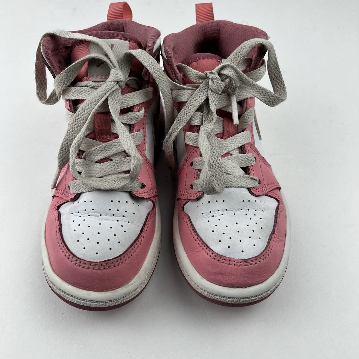 Nike Air Jordan 1 Mid Pink On White DQ8424-616 Size US 11C, UK