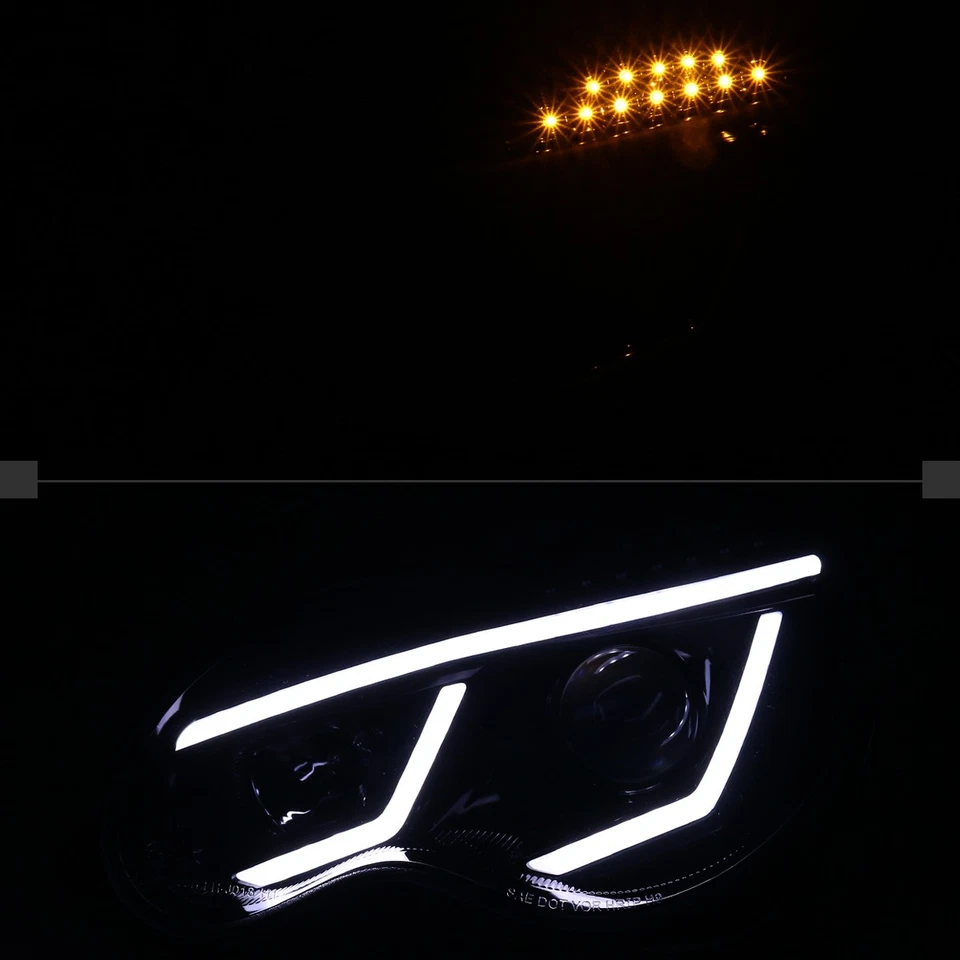 Smoke Projector Headlights Fits 2001-2007 Mercedes Benz W203 C230 C240 LED Strip - Изображение 3 из 4