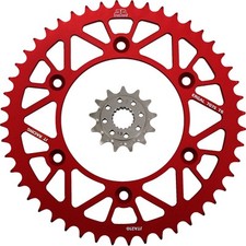 JT 13/49 RED Front & Aluminum Rear Sprocket for Honda CRF450R/RX & CR250R/500R