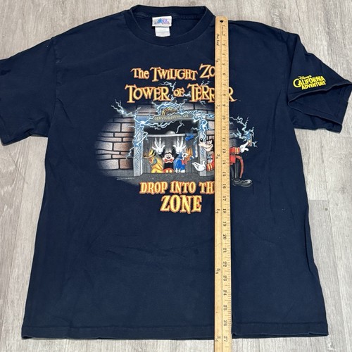 Vintage Disney The Twilight Zone Tower Of Terror Shirt Size Large Blue “drop In” - Picture 4 of 5