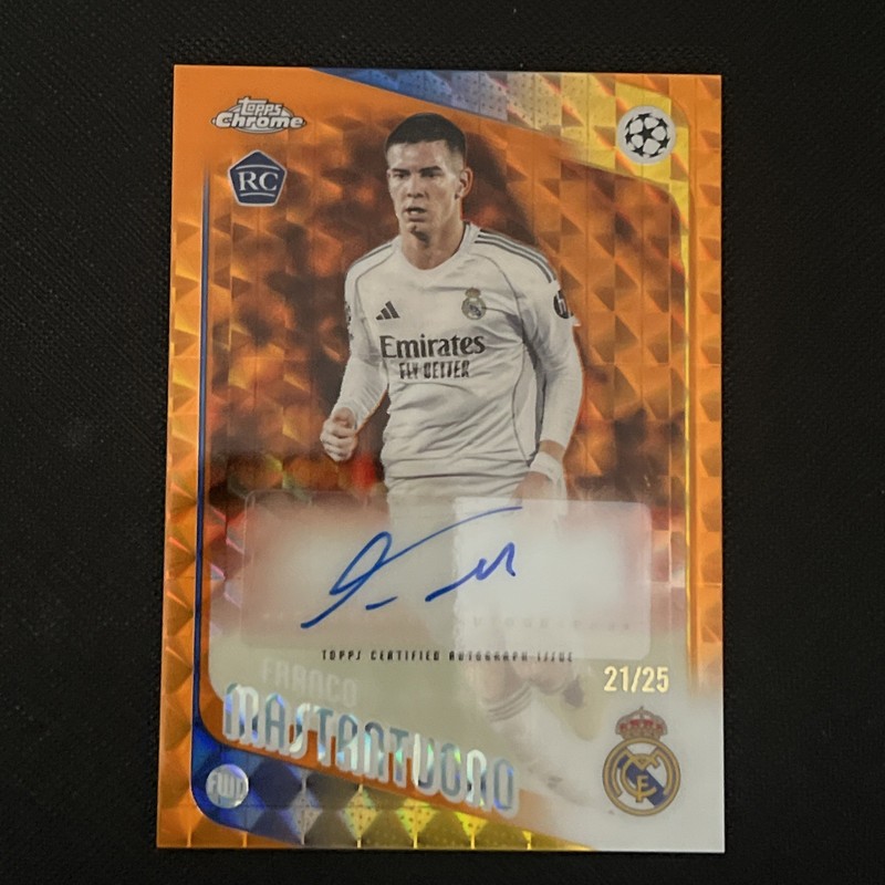 FRANCO MASTANTUONO - ROOKIE ORANGE GEOMETRIC #/25 AUTO - 25-26 CHROME  UCC