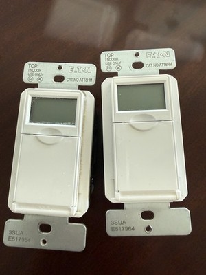 Eaton AT18HM Astronomic Programmable Timer Set of 2 Preowned Tested Working
