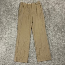 Polo Ralph Lauren Dress Pants 16 Tan Wool Pleated Made in Italy Boys 26X28