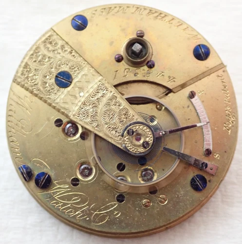 ANTIQUE 18s WALTHAM MODEL 1857 KEY WIND POCKET WATCH MOVEMENT