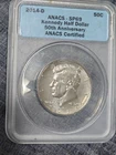 2014-D JFK Satin Half Dollar 50th Anniversary 90% Silver 50C Graded SP69