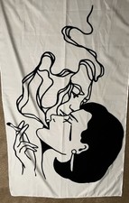Ball & Chain Co  Cigarette Smoke Kiss Wall Tapestry  Home Decor Rare