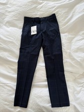 Zara Boys Dress Pants Navy Check Size 9