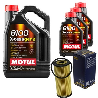 SCT Ölfilter 8L MOTUL 8100 X-CESS 5W-40 für KIA Stinger 3.3 T-GDi 4WD