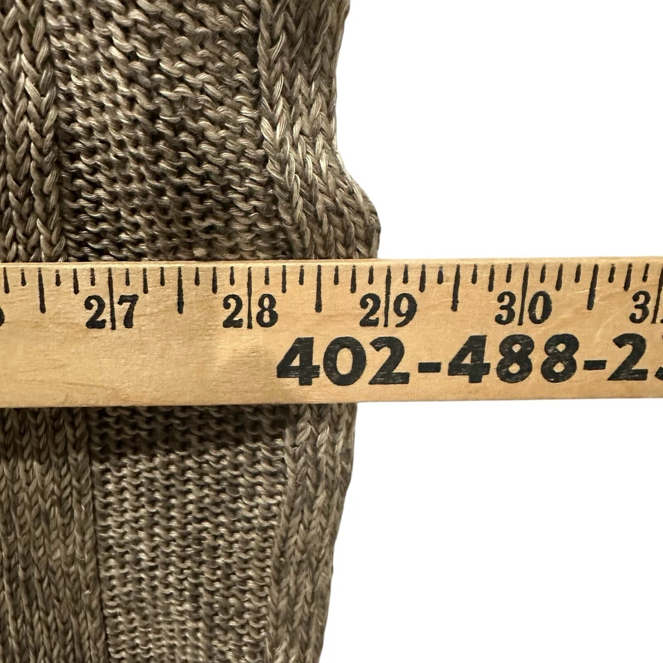 Eskandar Brown Boxey 100% Linen Kaftan Sweater Top Lagenlook Made In Scotland OS - Image 4 of 4