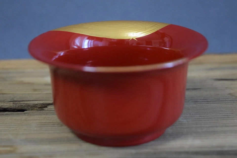 Juego de tazas Makie japonesas WAJIMA "TATSUTAGAWA" de Kei ENOKI F84 Foto 4 de 4