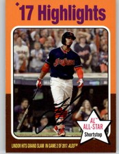 2019 Topps Archives 1975 Topps Highlights SP #319 Francisco Lindor Indians