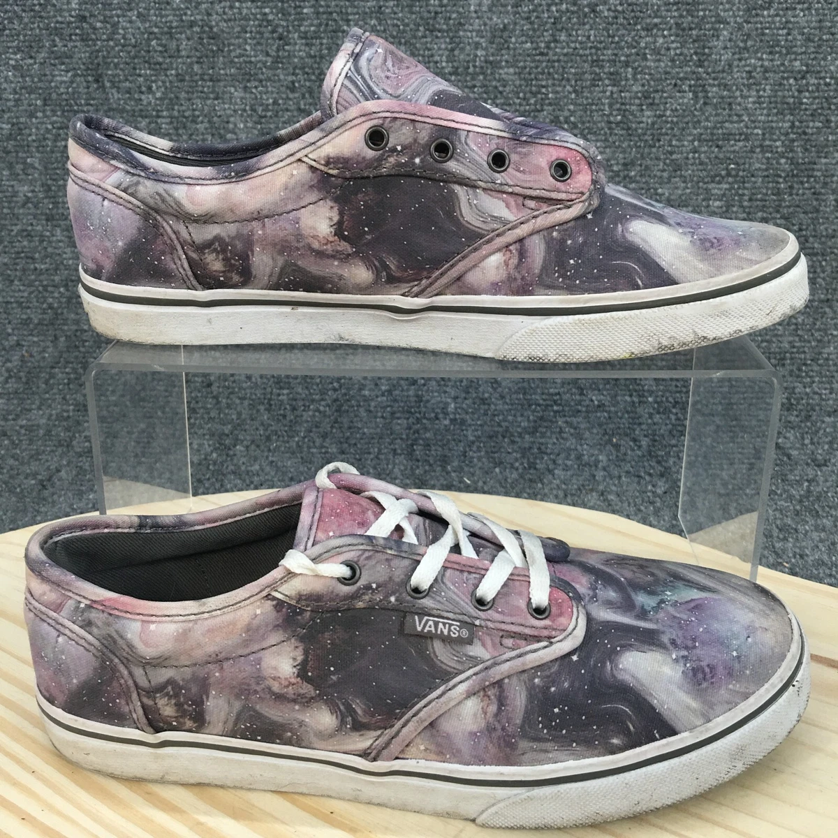 VANS Sneakers Youth 4.5 Purple Marble Galaxy Print Low Lace Up