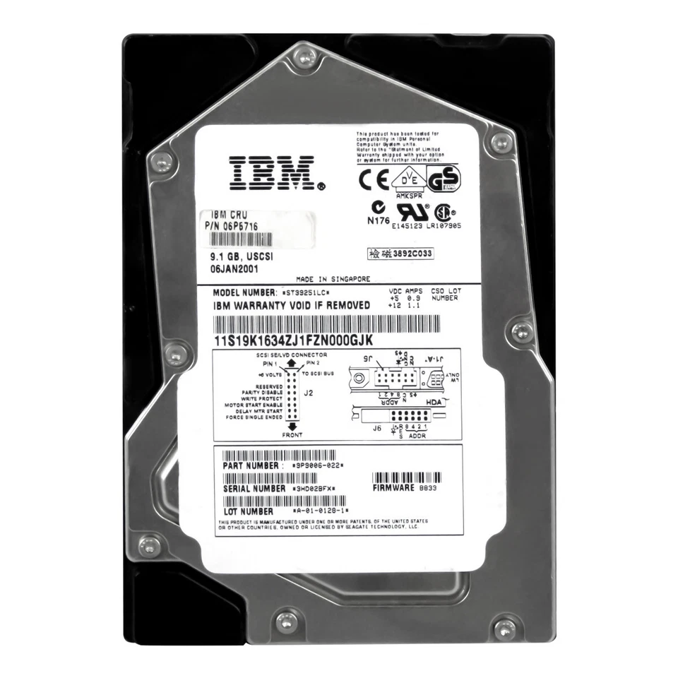 Hard Drive IBM 06P5716 ST39251LC 9.1GB 15K 4MB SCSI U160 3.5'' - Image 3 of 3