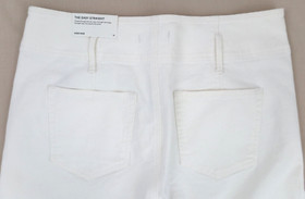 Ann Taylor Sculpting Pocket Corset High Waist Straight Jeans White Size 14