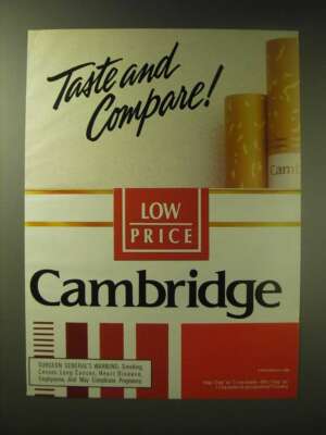 cambridge cigarettes Rothmans Advert : Rothmans : Free Download, Borrow, and Streaming : Internet Archive 1989 Cambridge Cigarettes Ad -