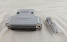 10x DB50 Female 50 Pin 3 Rows D-SUB Connector Grey Plastic Hood Cover Backshell