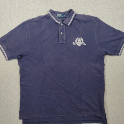 VTG Polo Ralph Lauren Shirt Men's XL Blue RN 41381 Small Collar