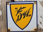 VINTAGE D&H RAILWAY PORCELAIN SIGN OLD DELAWARE HARDING TRAIN RAILROAD MARKER 8"