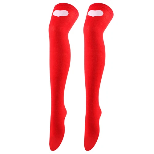 Nuevo Mujeres Sobre las Rodillas Extra Largo Muslo Alto Corazón Labios Fiesta Calcetines Amor Calcetines - Imagen 4 de 40