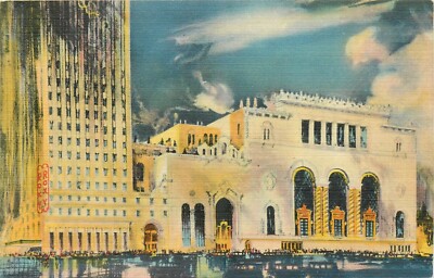 1940s New York City Roxy Theater occupation autos Postcard 24-1222