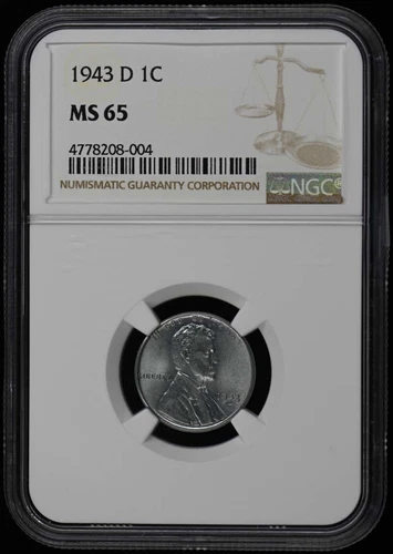 1943-D Wheat Reverse Lincoln Cent 1C NGC MS65
