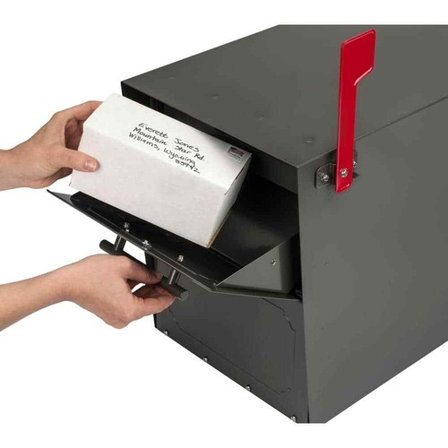Classic Extra Large Locking Mailbox – Graphite Bronze Steel Parcel Mailbox - Picture 10 of 12