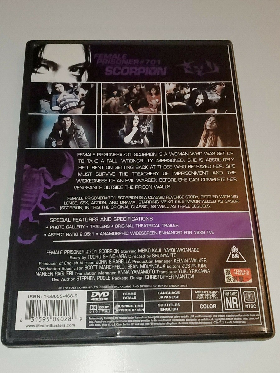 Female Prisoner #701: Scorpion (DVD) OOP w/ Insert 631595040289| eBay