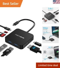Multi-Port USB C Adapter: 4K HDMI, SD Reader, & 5Gbps Ultra-Fast Data Transfer