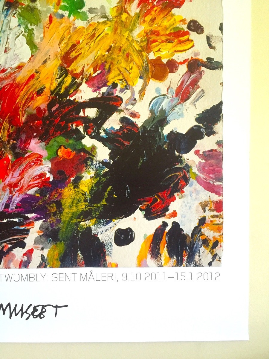 CY TWOMBLY ABSTRACT EXPRESSIONIST PRINT MODERNA MUSEET LARGE